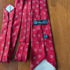 FUMAGALLI's Red Neck Tie 100% Silk Vintage Business - Great